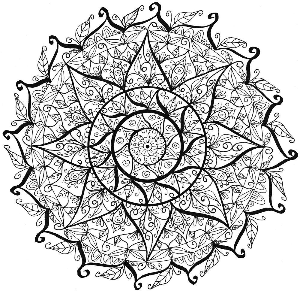 Sun Mandala concernant Coloriage Krita,