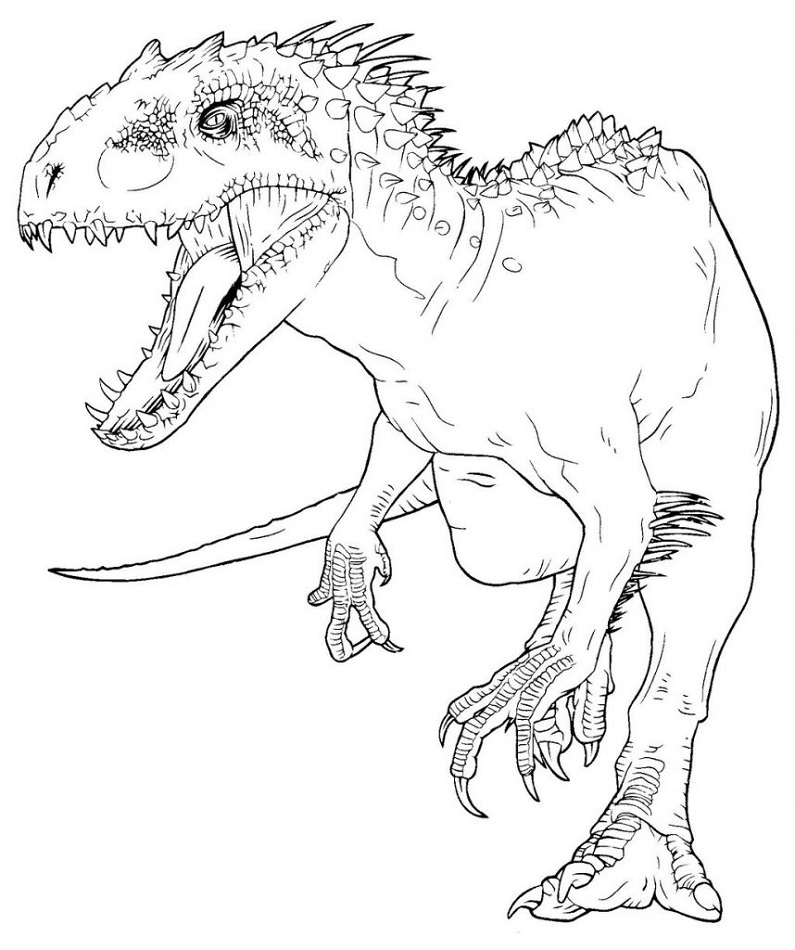 T Rex Jurassic World Para Colorir - T Rex Jurassic World serapportantà Coloriage Jurassic World