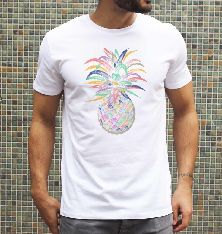 T-Shirt Ananas Multicolore - Tshirt Dessin D&amp;#039;Ananas Coloré intérieur Coloriage T Shirt