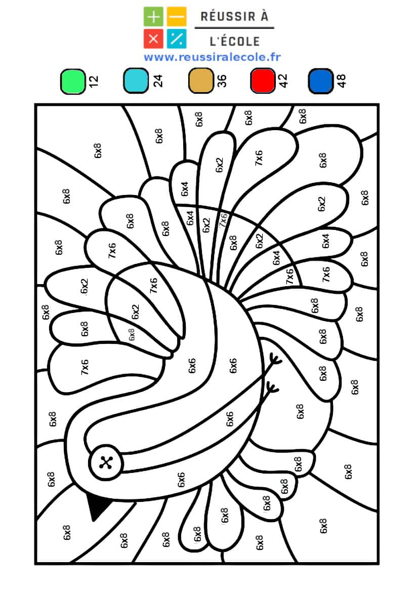 Table De 6 | Conseils, Jeux Et Coloriages Magiques Pour pour Coloriage Magique 1 À 5