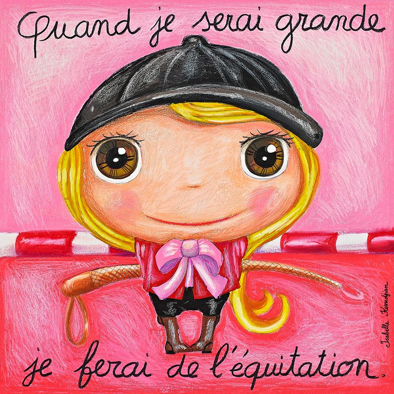 Tableau : Quand Je Serai Grande, Je Ferai De L&amp;#039;Équitation intérieur Coloriage Quand Je Serai Grand