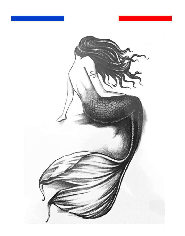 Tatouage Temporaire Sirène La Petite Tatouée | Mon Petit pour Dessin Sirene