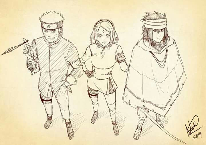 Team 7 | Naruto The Movie, Team 7, Naruto Teams dedans Team 7 Dessin