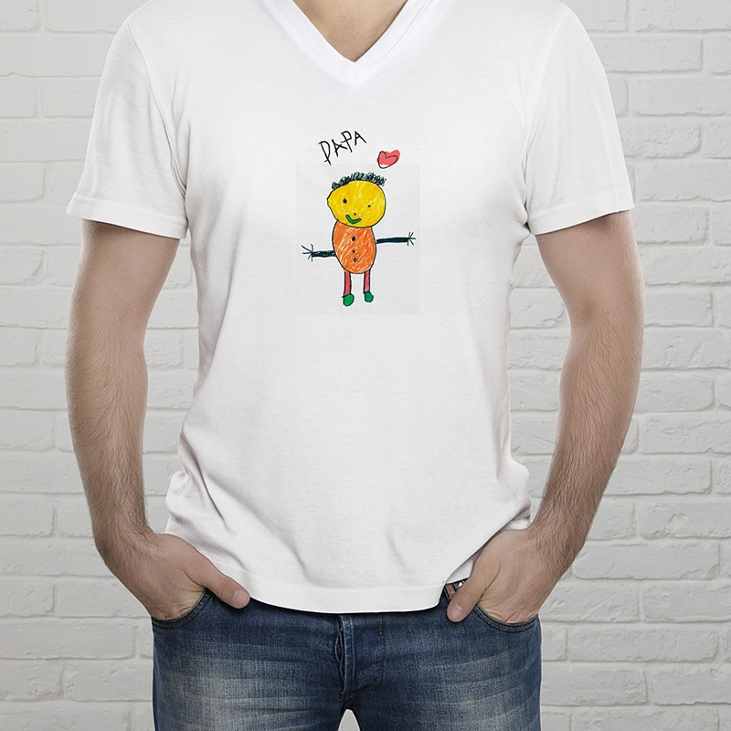 Tee-Shirt Personnalisé Photo Dessin D&amp;#039;Enfant | Satisfait avec Dessin T-Shirt,