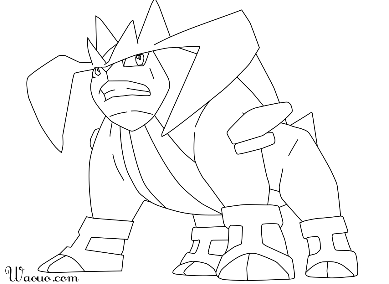 Terrakium : Coloriage Terrakium Pokemon À Imprimer Et Colorier intérieur Coloriage Pokémon,