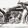 Terrot 500: Illustration Rgst 1950 (Dessin D'Usine intérieur Dessin 50Cc