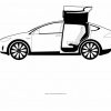 Tesla Model X Coloring Page Tesla Car Coloring - Clip Art intérieur Tesla Model S Dessin
