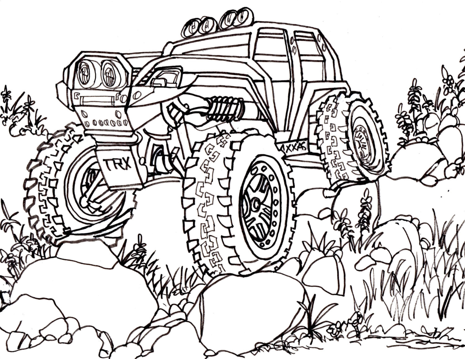 The Best Free Traxxas Drawing Images. Download From 18 à Coloriage 4X4