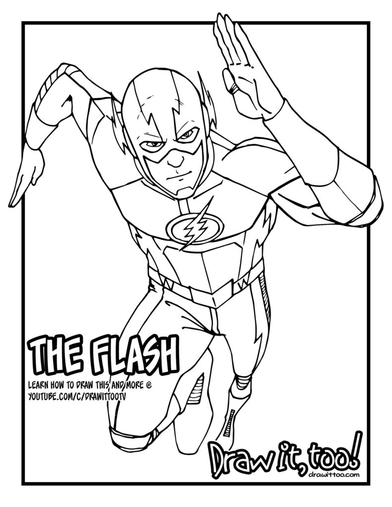 The Flash (The Cw Tv Series) Tutorial, Version Two | Draw serapportantà Coloriage Vlog,