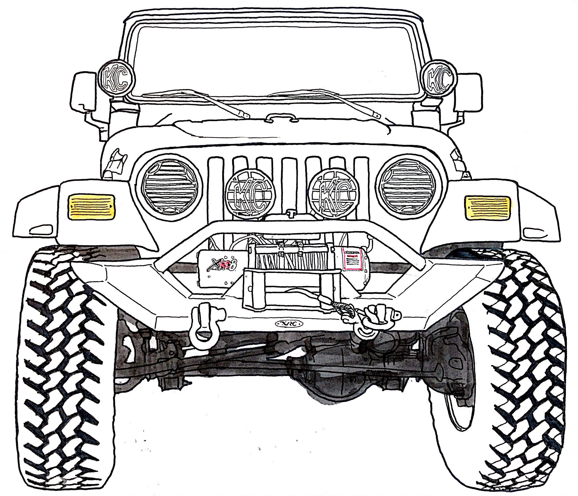 The Front Page Of The Internet | Jeep Drawing, Truck Art serapportantà Dessin 4X4