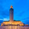 The Hassan Ii Mosque At The Night In Casablanca, Morocco avec Mosquée Hassan 2 Dessin