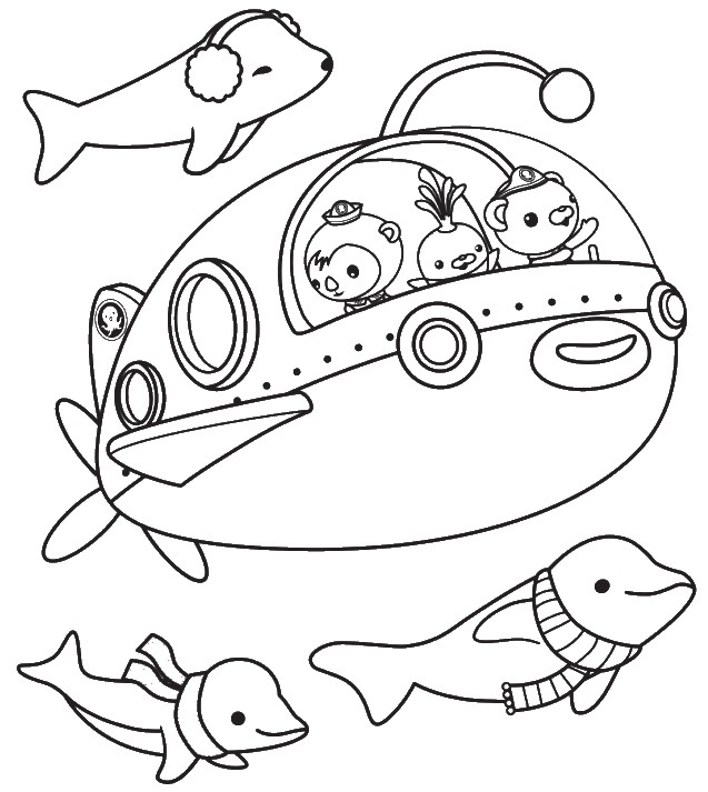 The Octonauts Coloring Pages pour Coloriage Octonautes Gup G