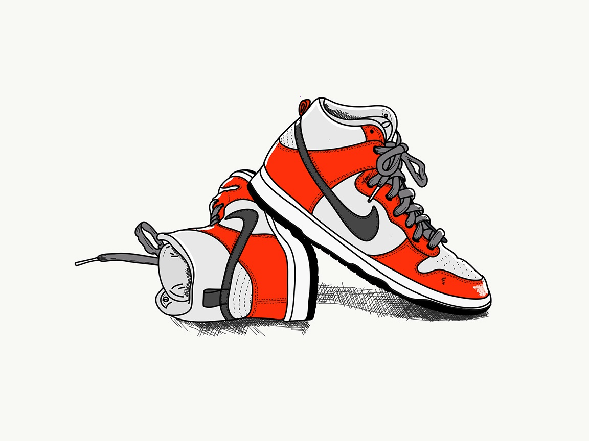 The Sneakers Series-Nike By Nikos Til On Dribbble destiné Dessin Jordan 1,