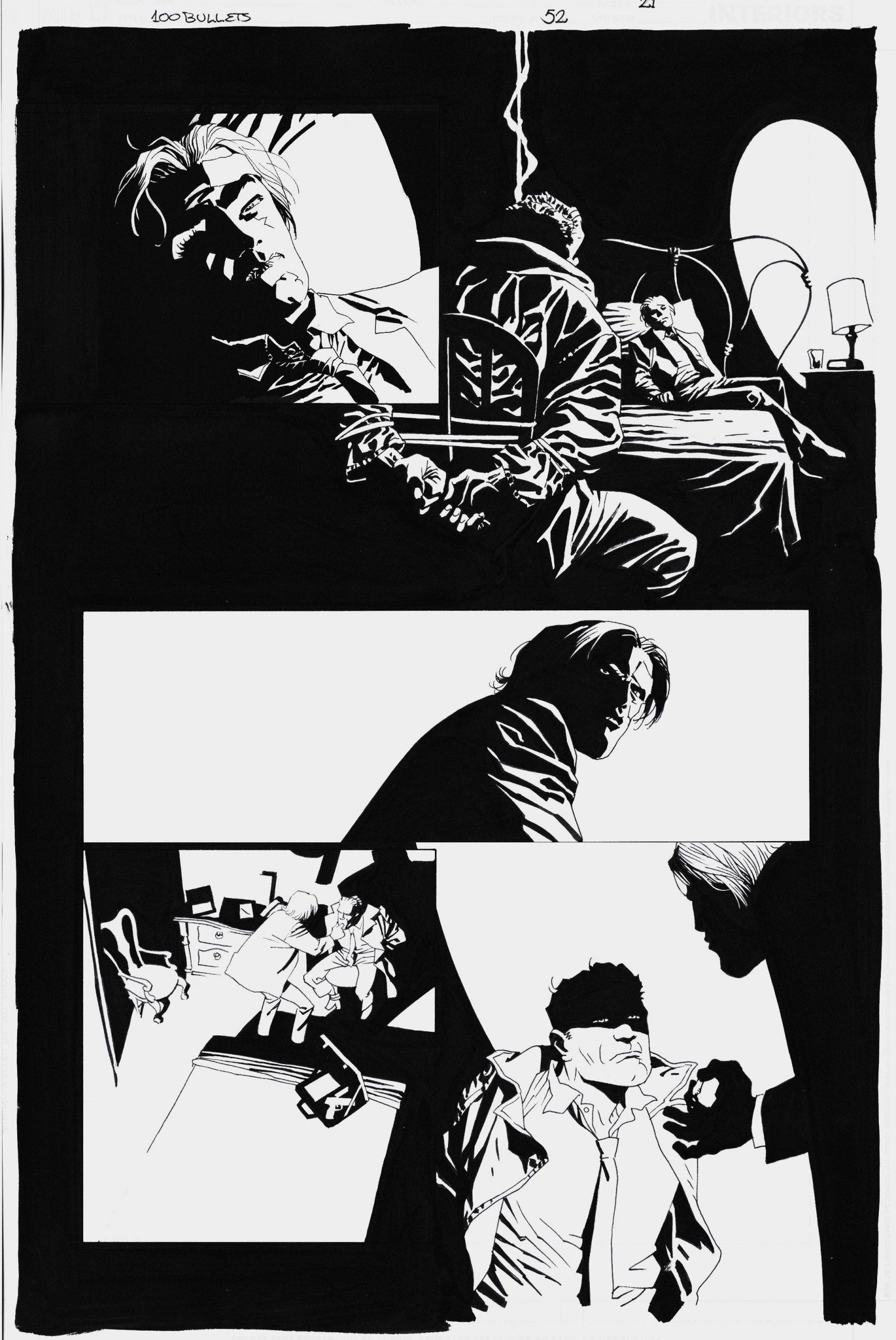 Trickery. 100Bulletsn52Page21 (2186×3269) | Dessin Bd tout Dessin Xxtenations Noir Et Blanc,