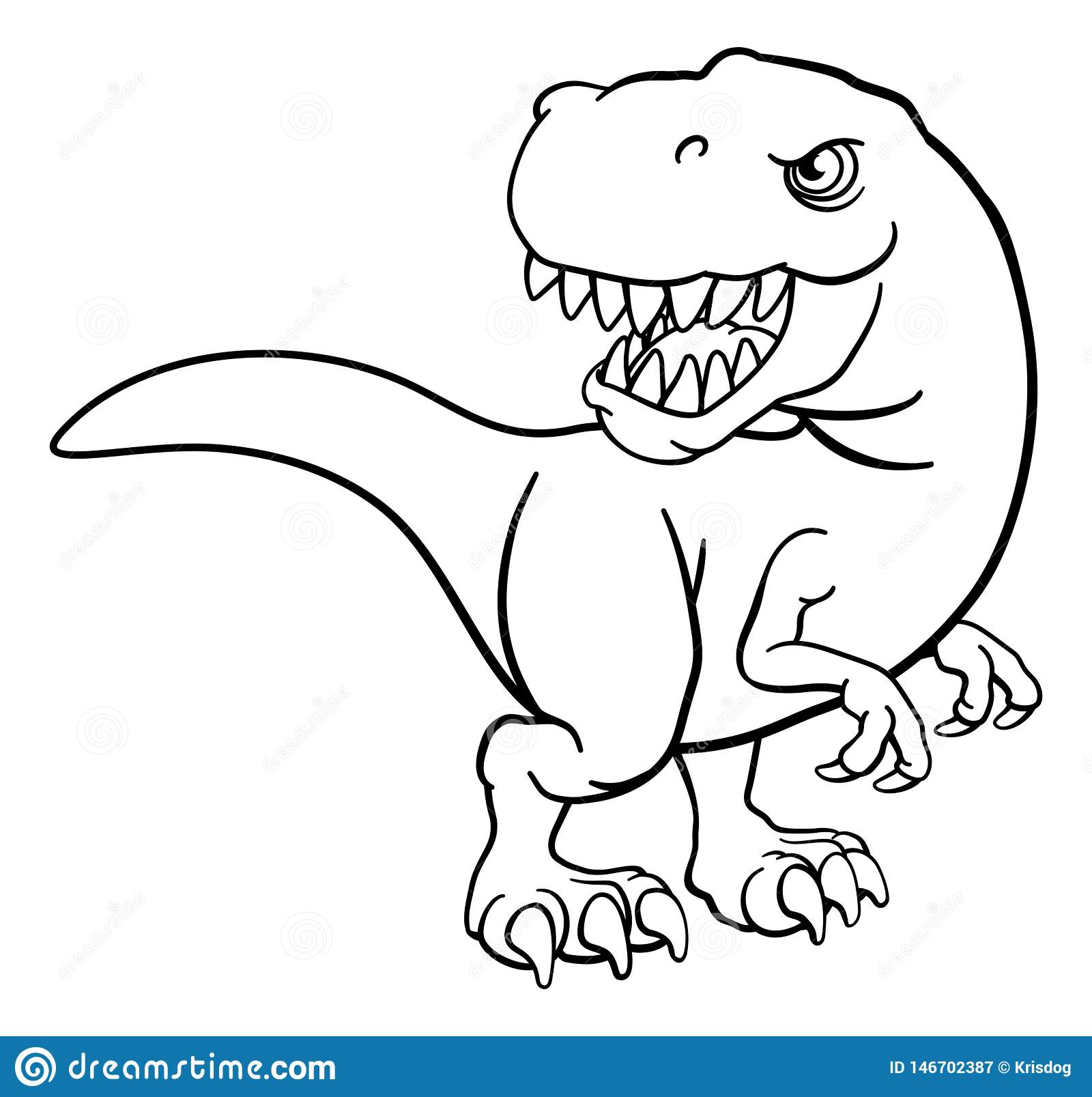 Tyrannosaure T Rex Dinosaur Cartoon Character Illustration intérieur Dessin T,