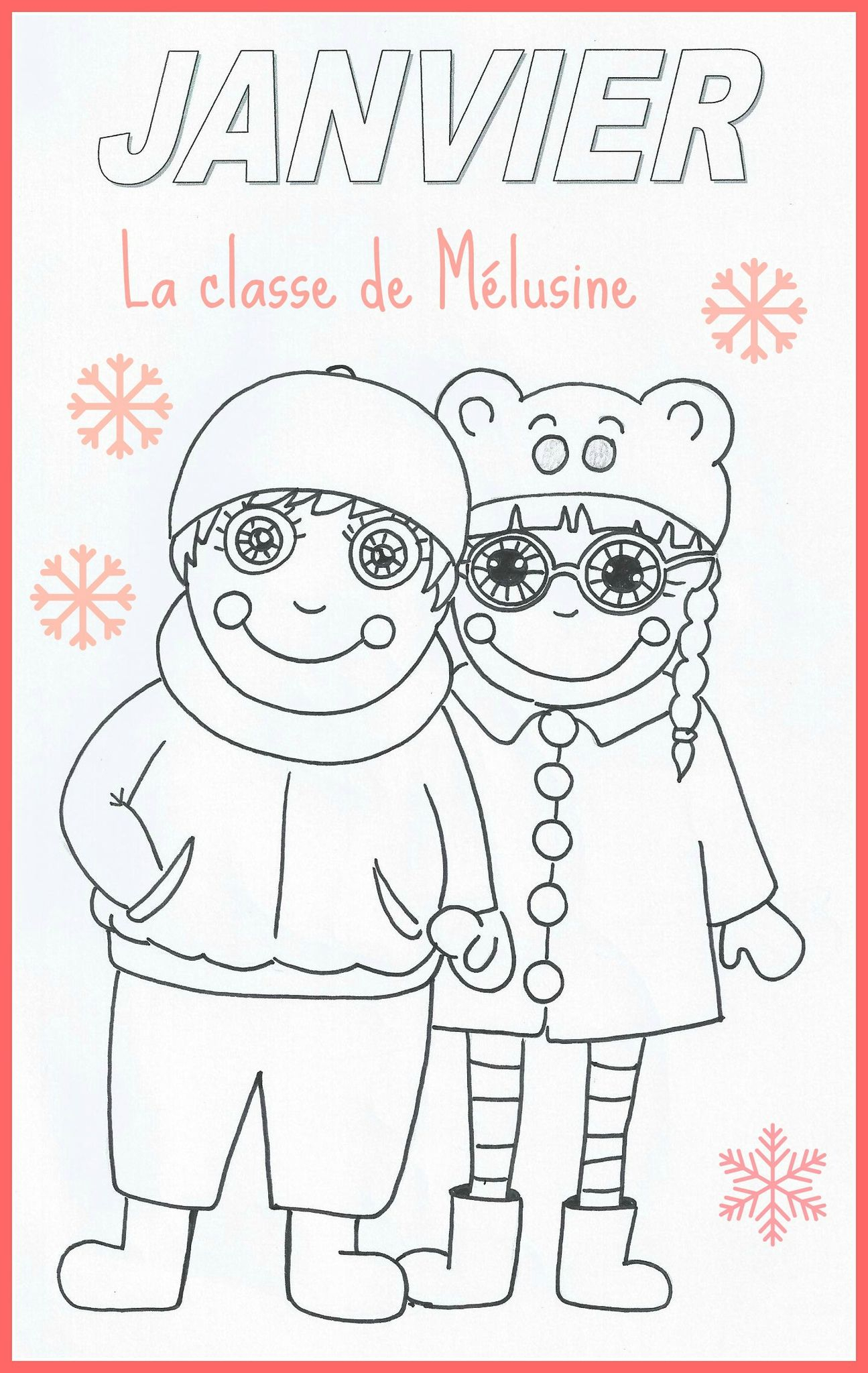 Un Autre Coloriage De Janvier - La Classe De Mélusine tout Coloriage Juin Maternelle