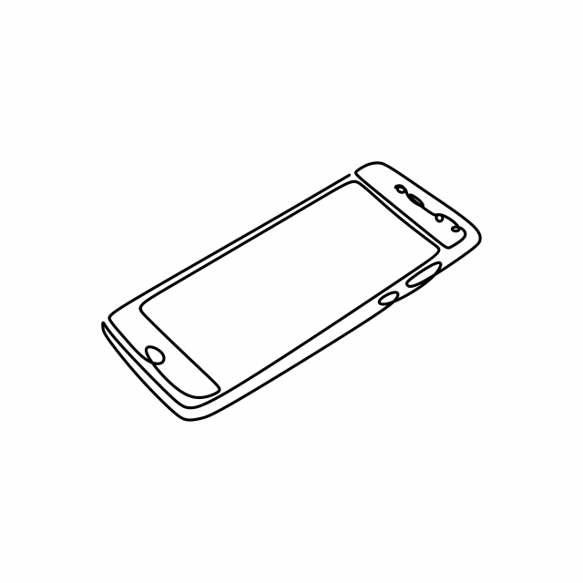 Un Dessin Au Trait De Design D&amp;#039;Objet Smartphone Vector tout Dessin Téléphone