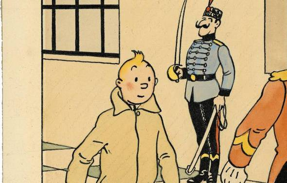 Un Dessin De Hergé Avec Tintin Et Milou Adjugé Un Demi tout H&amp;amp;amp;B Dessin