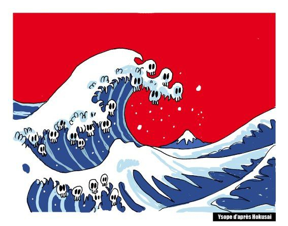 Vague Hokusai - Ysope - Dessin De Presse - Dessin D dedans Dessin Vague