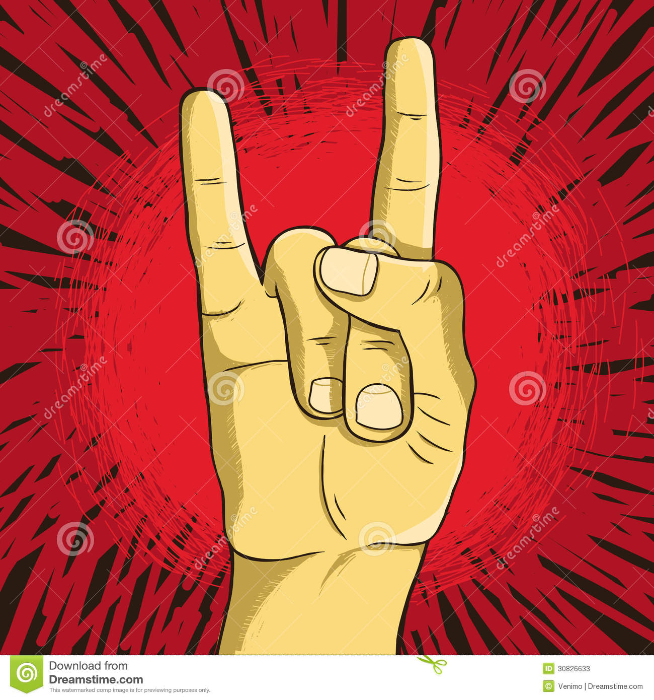 Vector Rock N Roll Symbol Stock Vector. Illustration Of encequiconcerne Dessin Rock N Roll