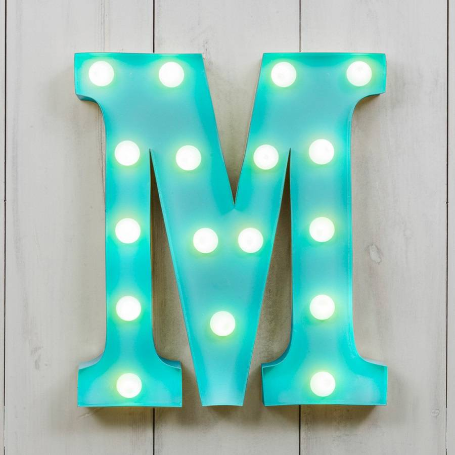 Vegas Metal Led Circus Letter Light M By All Things avec Lettre M Dessin Couleur