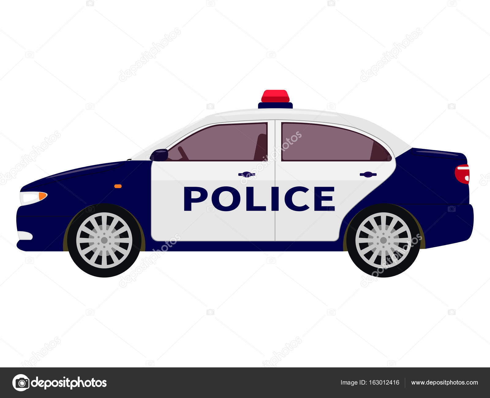 Véhicule De Police Isolé Sur Fond Blanc — Image destiné Dessin Devant De Voiture