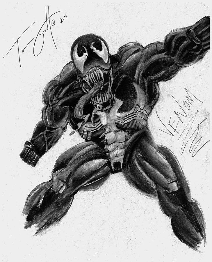 Venom Drawing By Tony Orcutt Drawing By Tony Orcutt encequiconcerne Dessin Venom,