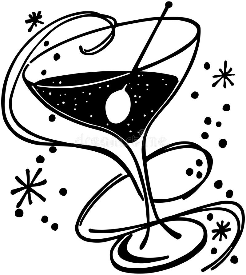 Verre De Cocktail Illustration De Vecteur - Image: 42098487 pour Coloriage Dessin Verre