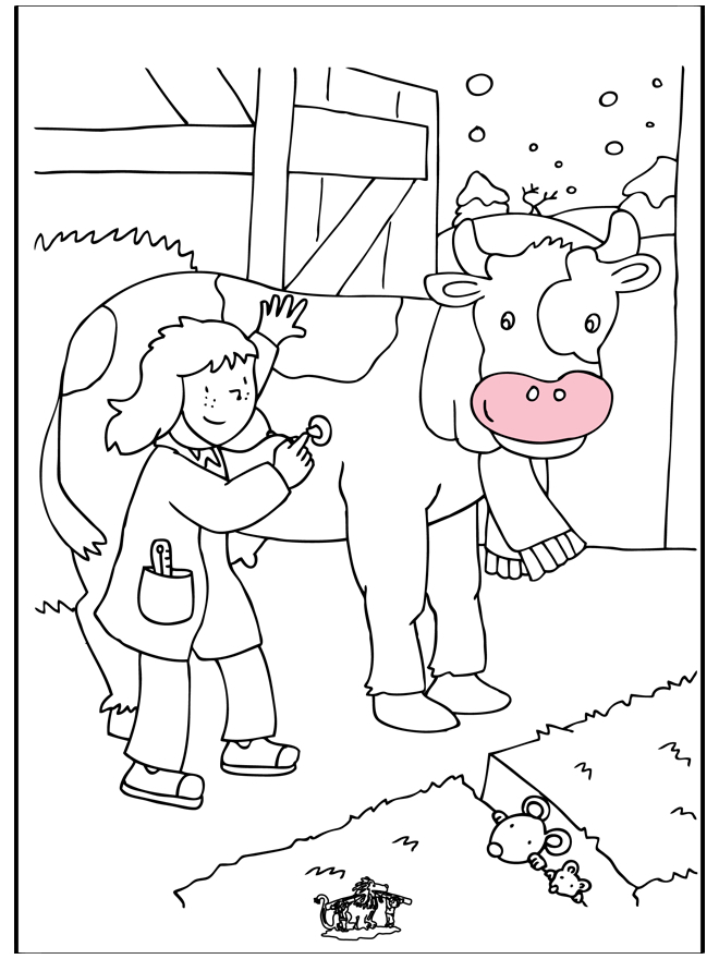 Vétérinaire - Coloriages Animaux De La Ferme concernant Coloriage Ferme