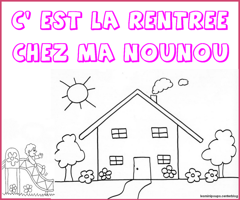 Vive La Rentrée Chez Nounou, Tatie, École,Cartable dedans C&amp;amp;#039;Est Dessin,
