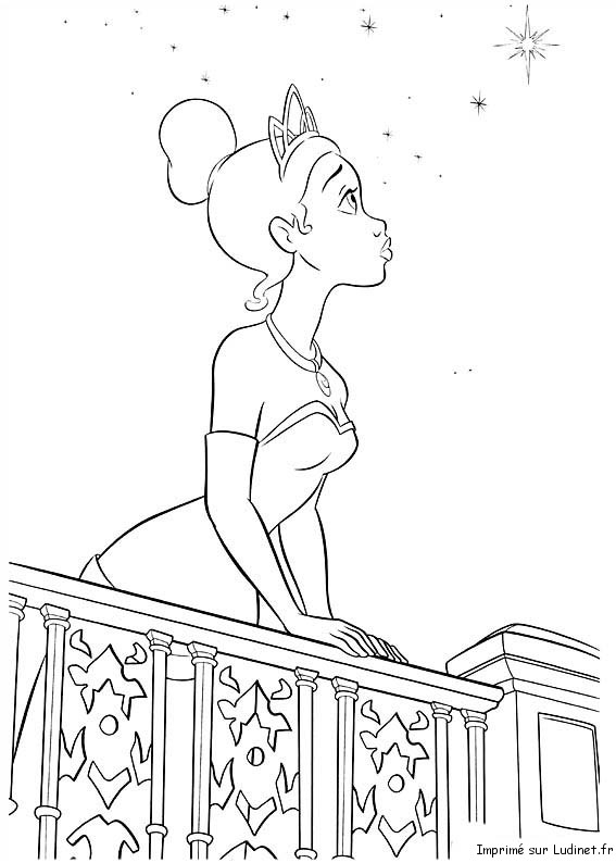 Voeux De Tiana Est Un Coloriage De La Princesse Et La encequiconcerne Dessin La Princesse