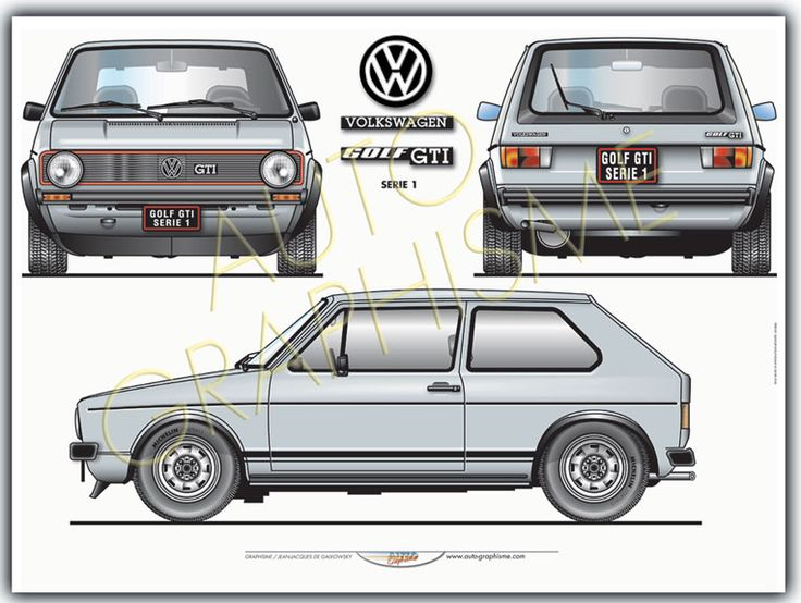 Volkswagen Golf Gti Serie 1 | Volkswagen Golf Mk1 destiné Golf 7 Dessin