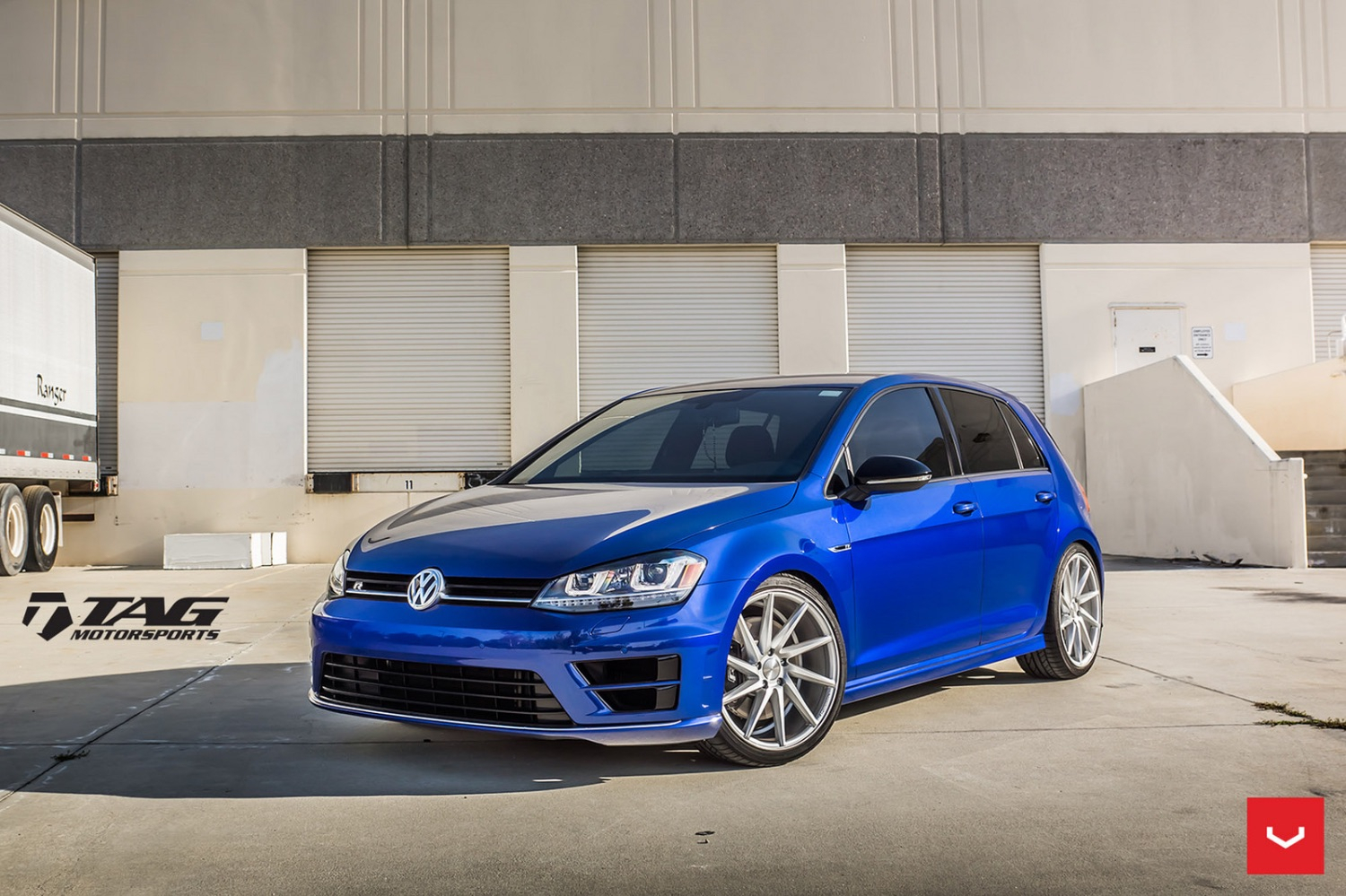 Volkswagen Golf R 7 Blue Vossen Cvt | Wheel Front encequiconcerne Golf 7 R Dessin