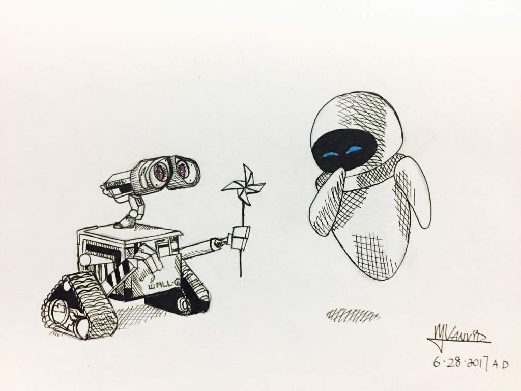 Wall E And Eve Drawings - Draw Non Paper intérieur Coloriage Wall E Eve