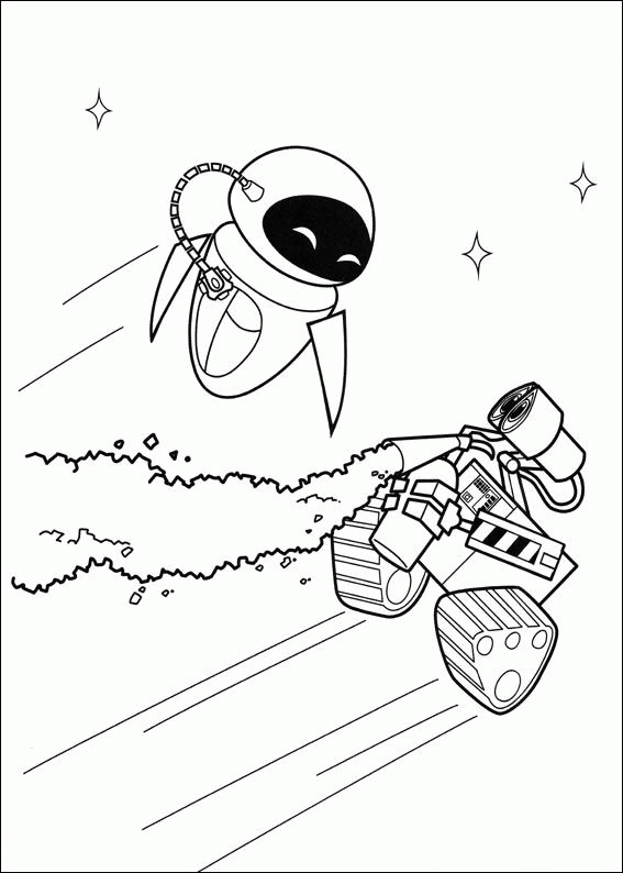 Wall E Coloring Pages - Coloringpages1001 dedans Coloriage Wall E Eve