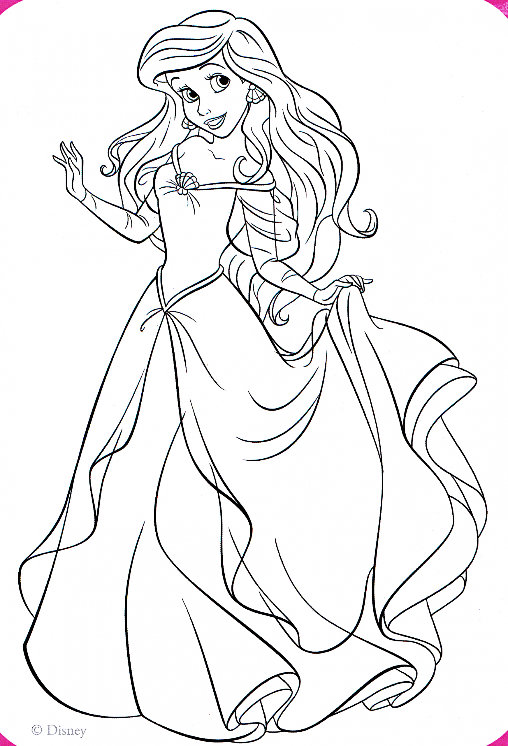 Walt Disney Coloring Pages - Princess Ariel - Walt Disney dedans Coloriage Dessin Disney