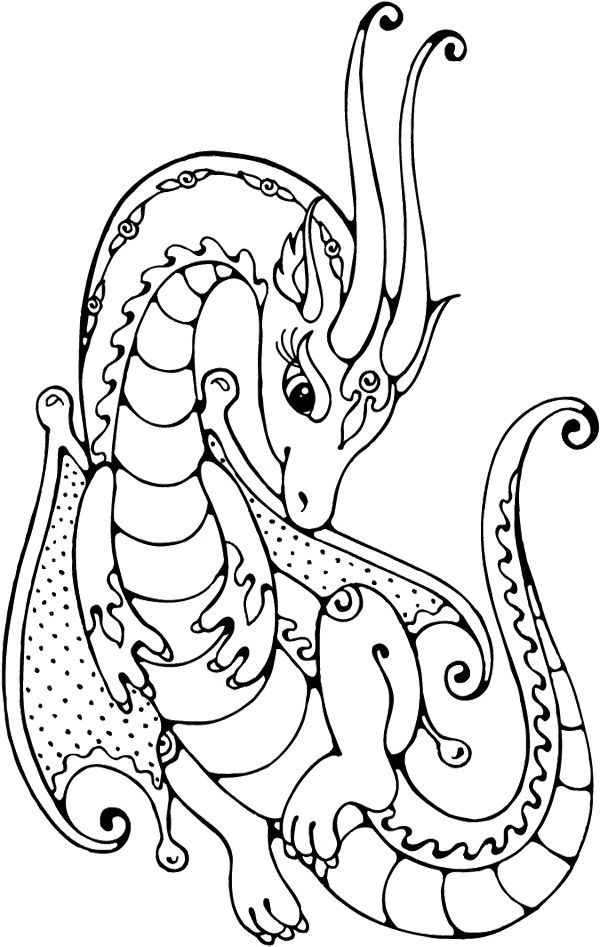 Water Dragon Coloring Page | Hadas, Dragones, Gnomos intérieur Coloriage H2O Dessin Animé