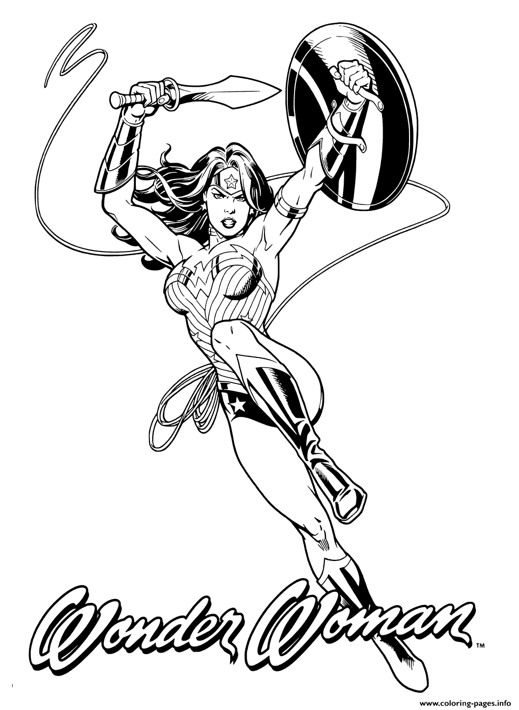 Wonder Woman For Adult Heroes Coloring Pages Printable serapportantà Dessin Coloriage Wonder Woman