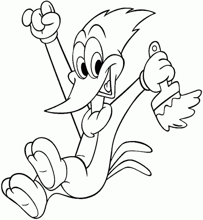 Woody Woodpecker Coloring Pages To Download And Print For Free avec Coloriage Tobot R