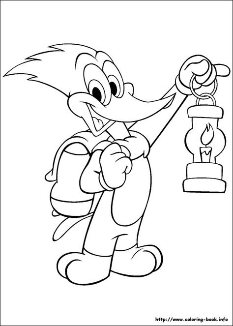 Woody Woodpecker Coloring Picture | Coloration, Coloriage pour Woody Coloriage A Imprimer