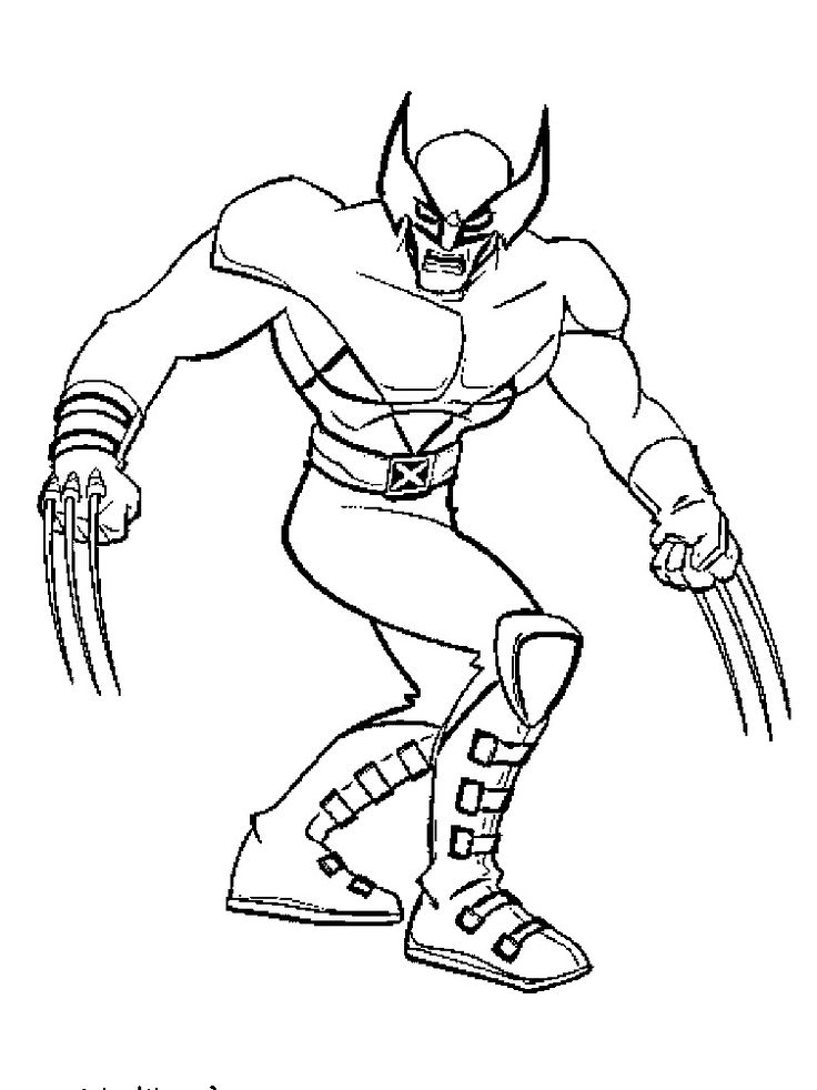 X-Man Wolverine Coloring Pages | Wolverine Desenho encequiconcerne Dessin Wolverine,