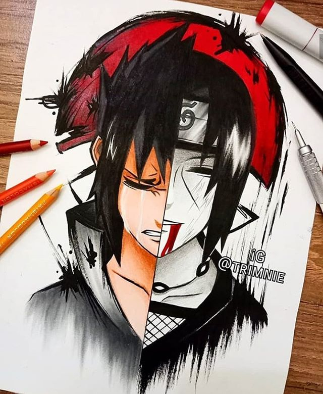 Xxl No Instagram: &amp;quot;Sasuke Itachi - Finished Drawing . . Do tout Dessin Itachi