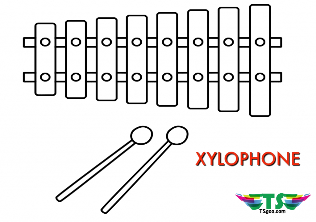 Xylophone Musical Instruments Printable Coloring Pages For tout Dessin Xylophone