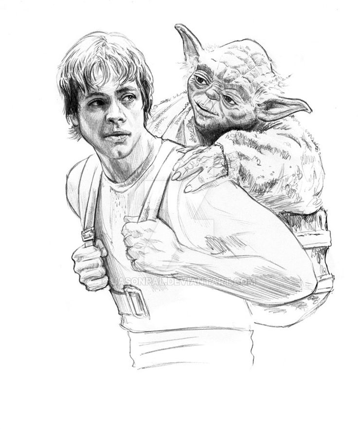 Yoda'S Trains Luke By Jasonpal.deviantart On tout Dessin Yoda