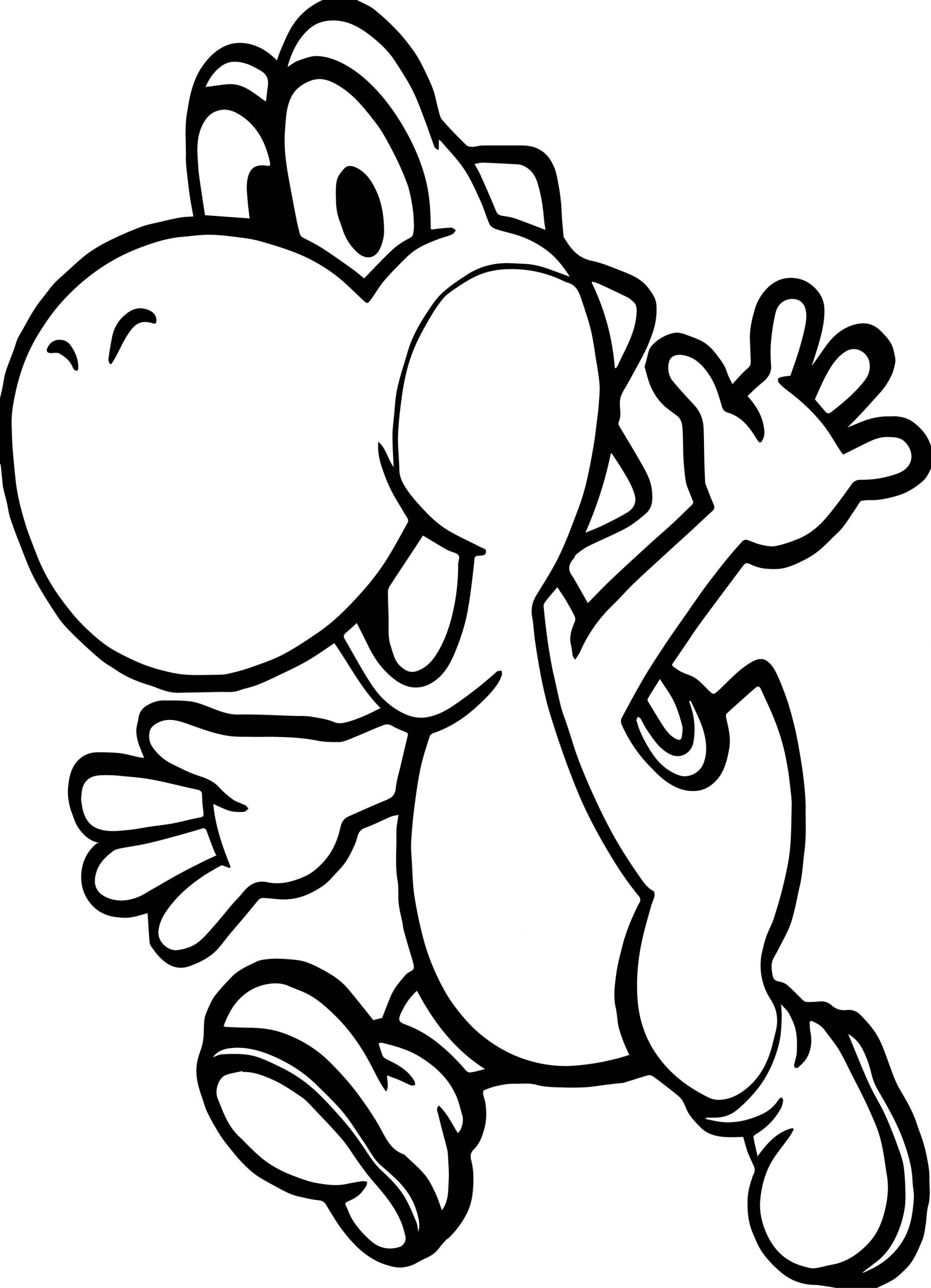 Yoshi Hello Coloring Page | Coloring Pages, Drawings, Yoshi tout Coloriage Mario Bros U