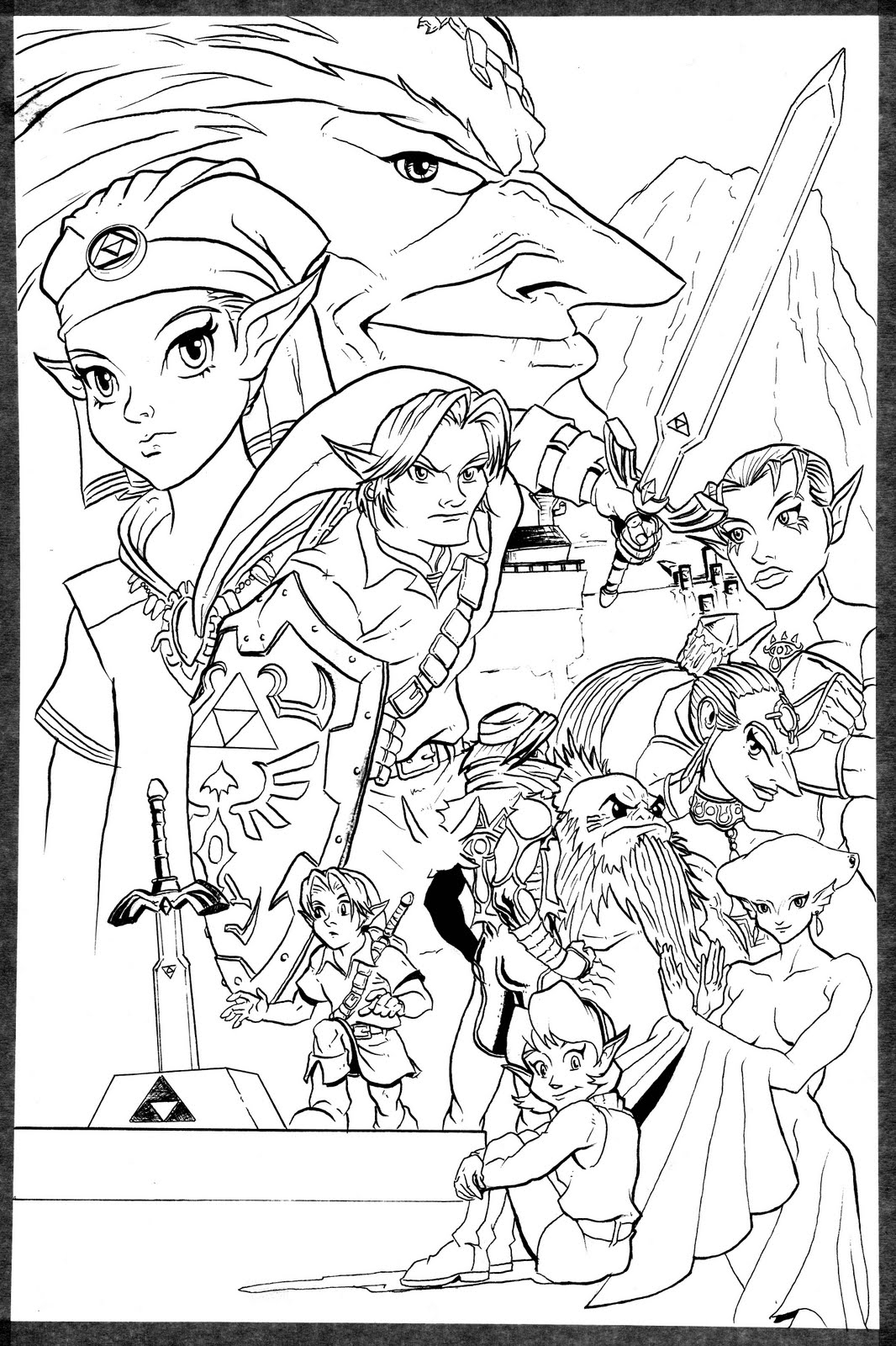 Zelda From Ocarena Of Time - Free Colouring Pages concernant Coloriage Zelda