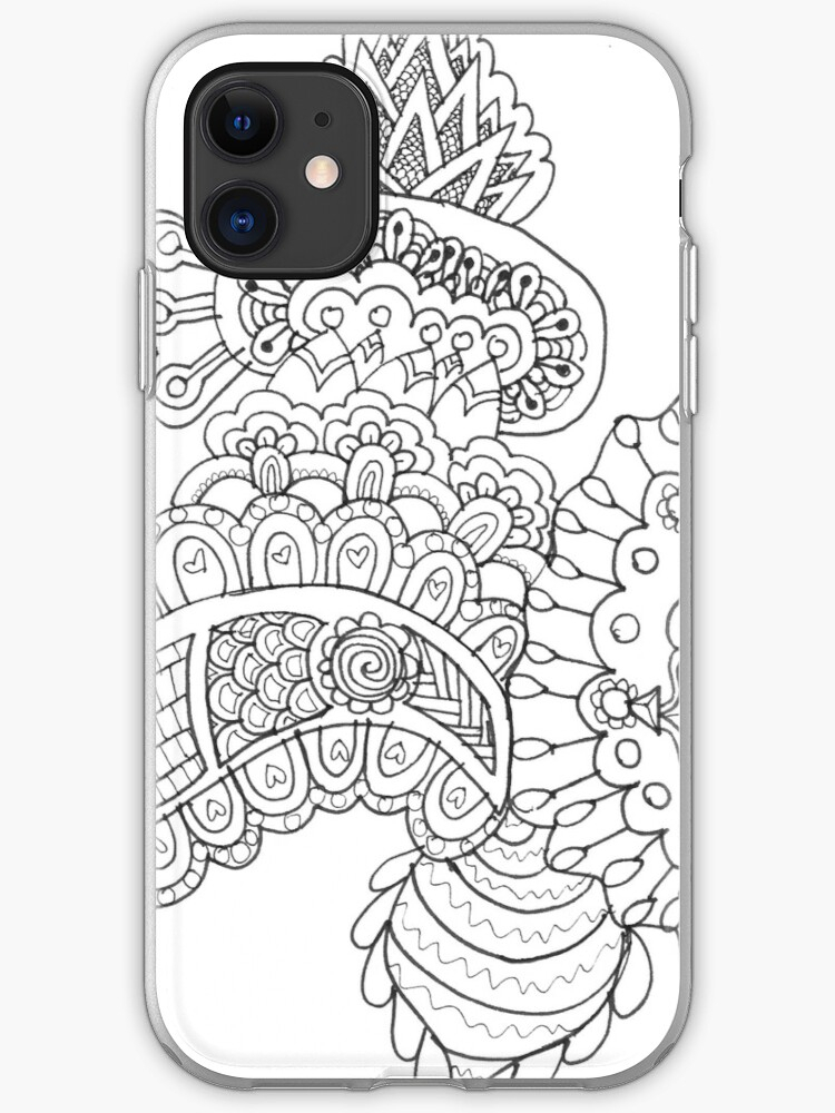 &quot;Zentangle Mandala Inspired Doodle&quot; Iphone Case &amp; Cover By intérieur Coloriage Dessin Téléphone