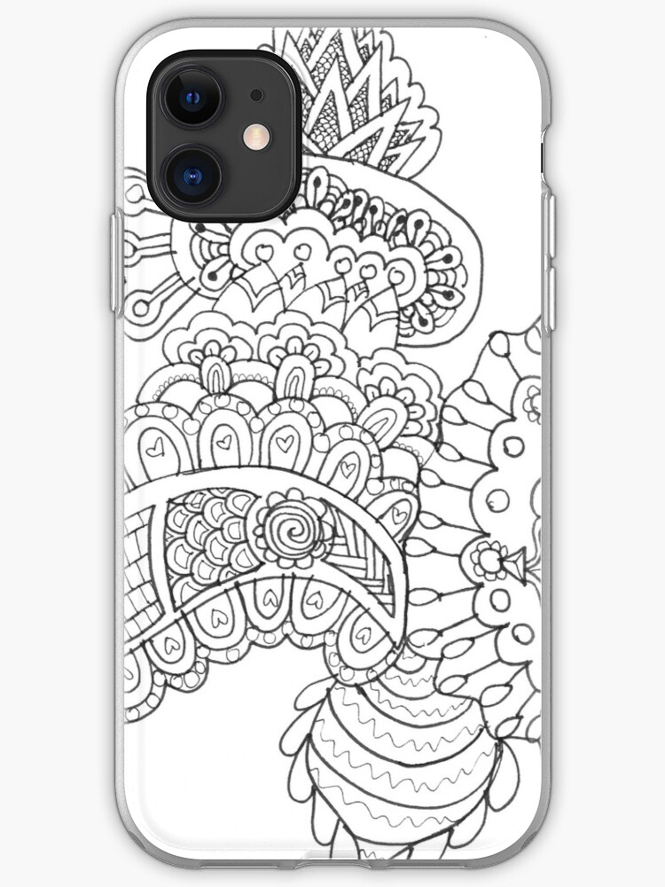 &amp;quot;Zentangle Mandala Inspired Doodle&amp;quot; Iphone Case &amp;amp; Cover By intérieur Coloriage Téléphone,