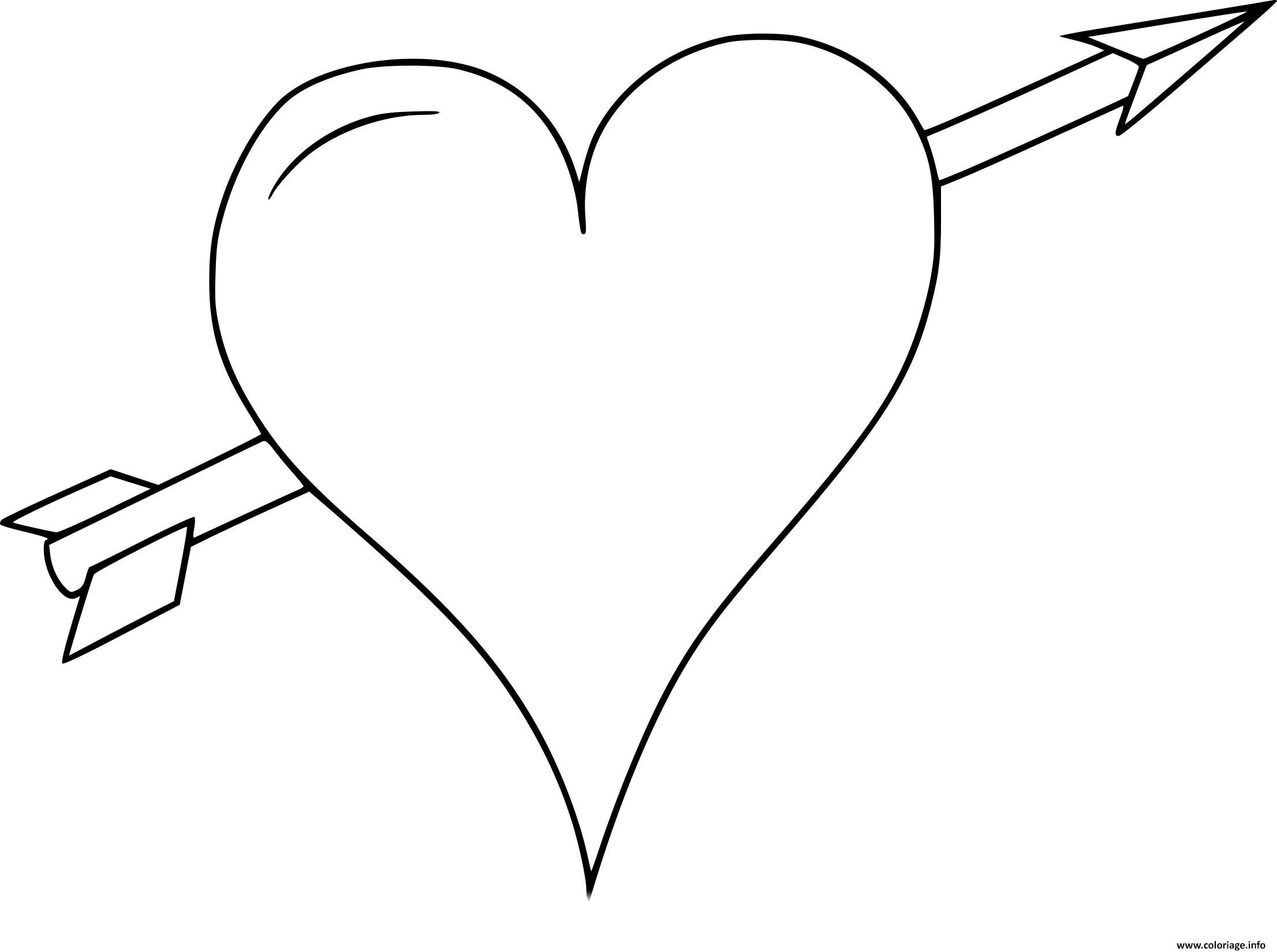 Un cœur simple.cette forme découpée peut être aussi utilisée comme un pochoir. Coloriage A Imprimer Un Coeur Gratuit Coloriage