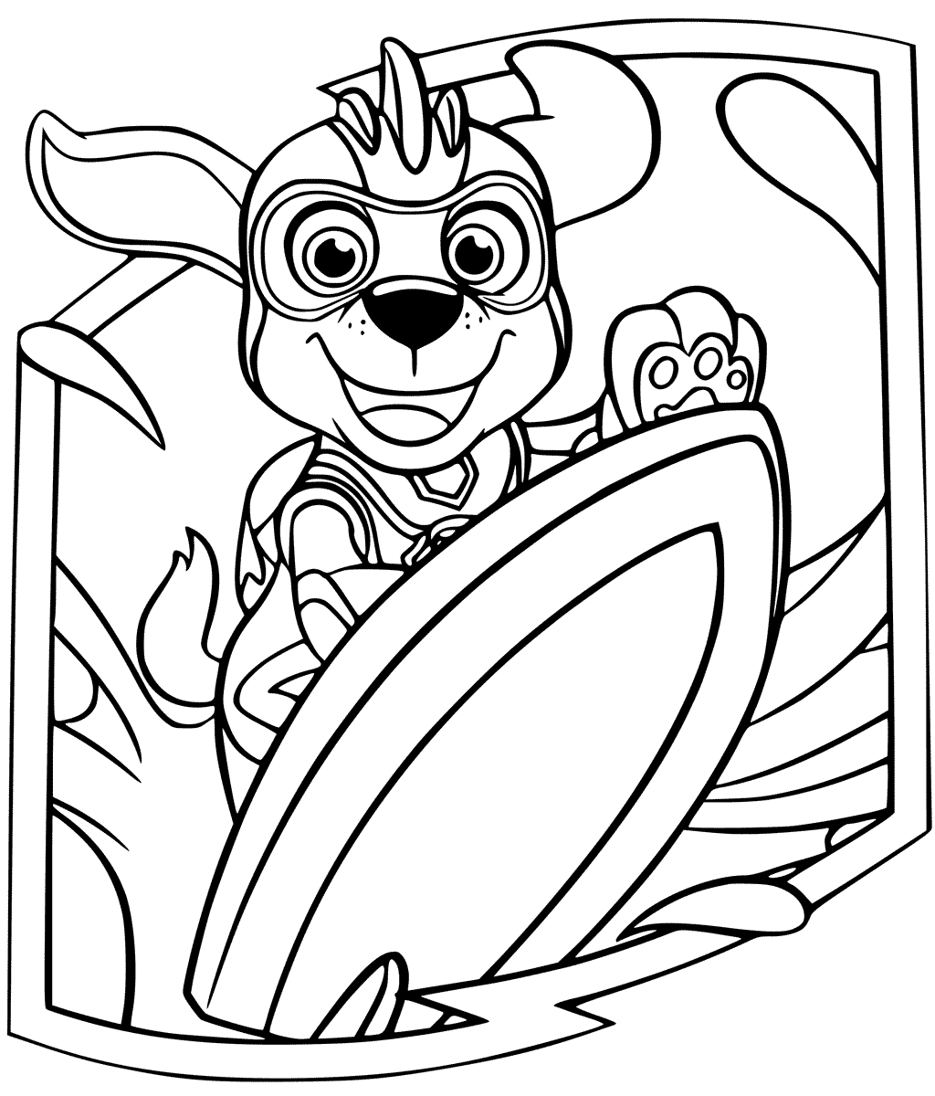 10 Free Paw Patrol Mighty Pups Coloring Pages Printable pour Zuma Pat Patrouille Dessin